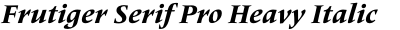 Frutiger Serif Pro Heavy Italic
